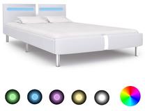 Lova pusantros vietos VLX Bed Frame, 120 x 200 cm, balta, be čiužinio, su grotelėmis