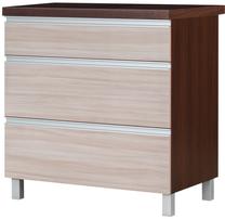 Apatinė virtuvinė spintelė Bodzio Sandi KS80DS-LA/P/OR, riešuto/smėlio, 60 cm x 80 cm x 86 cm