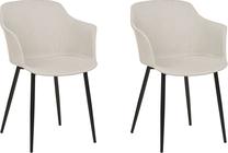 Kėdžių rinkinys Beliani Elim, matinė, šviesiai smėlinė, 45 cm x 43 cm x 82 cm, 2 vnt.