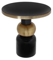 Kavos staliukas Kayoom Art Deco 2025, aukso/juodas, 51 cm x 51 cm x 53 cm