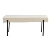 Prieškambario suoliukas House Nordic Swindon, baltas, 100 cm x 36 cm x 42.5 cm