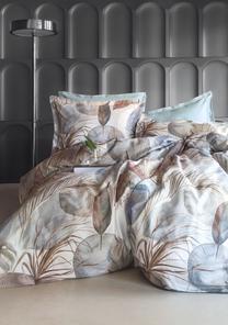 Patalynės užvalkalų komplektas Domoletti LUMINA, baltas/pilkas/rusva, 140 x 200 cm