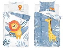 Vaikiškas patalynės užvalkalų komplektas PPG-94, balta/oranžinė/žydra, 100 x 135 cm