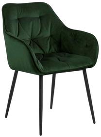 Krėslas Silvana, juodas/žalias, 58 cm x 55 cm x 83 cm