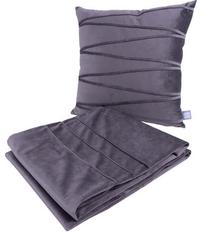 Pledo ir pagalvės komplektas Kenda Sand Paulina 125 QZP6R-GPH, grafito, 130 cm x 170 cm