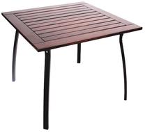 Lauko stalas Patio Astor, rudas/grafito, 90 cm x 90 cm x 73 cm