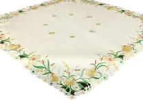 Staltiesė kvadratinė OSW-077-C, geltona/kreminė/žalia, 85 x 85 cm