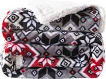 Kalėdinis pledas FA-04, balta/pilka/raudona, 160 cm x 200 cm
