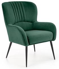 Krėslas Verdon, juoda/tamsiai žalia, 73 cm x 70 cm x 94 cm