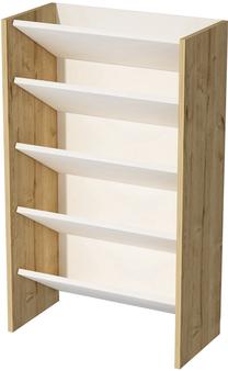 Batų lentyna Kalune Design Nil 4 Bölmeli, ąžuolo/balta, 60 cm x 29.8 cm x 100 cm