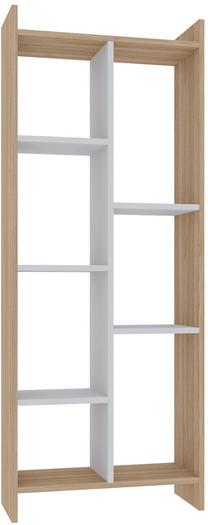 Lentyna Kalune Design Eden 875ZNA4659, ąžuolo/balta, 25 cm x 63.2 cm x 160 cm