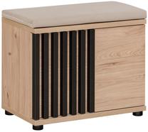 Batų spintelė ASM Pedro, juoda/rusva, 35 cm x 60 cm x 46 cm