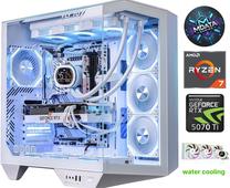 Stacionarus kompiuteris Mdata Gaming ArcticX AMD Ryzen 7 7800X3D, 3 TB, DDR5 64 GB, SSD+HDD 2 TB 1 TB, Nvidia GeForce RTX 5070Ti 16 GB