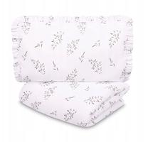 Patalynės užvalkalų komplektas Sensillo Twig, baltas/žalias, 100 x 135 cm