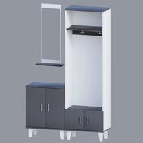 Prieškambario spinta Kalune Design Yakut 793ELG4034, antracito/balta, 35 cm x 120 cm x 194 cm