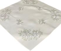 Kalėdinė staltiesė kvadratinė OS-294-A, balta/pilka, 85 x 85 cm