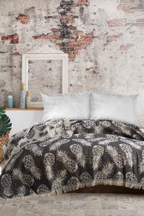 Lovatiesė Mijolnir Ananas 372VDN1159, antracito, 220 cm x 240 cm