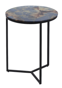 Kavos staliukas Miloo Fancy, juodas/įvairių spalvų, 40 cm x 40 cm x 50 cm