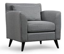 Krėslas Hanah Home Nordic 560ARE1707, baltas/juodas, 75 cm x 82 cm x 83 cm