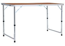 Stovyklavimo stalas VLX Camping Table, rudas, 120 cm x 60 cm x 70 cm