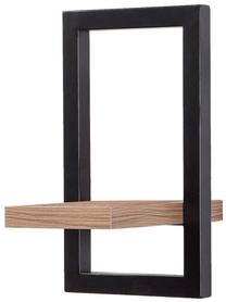 Sieninė lentyna Kalune Design Raf 863SPH1601, juoda/pušies, 20 cm x 25 cm x 35 cm