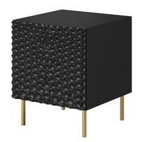 Naktinis staliukas Cama Meble Hole, aukso/juodas, 40.5 cm x 44 cm x 53.5 cm