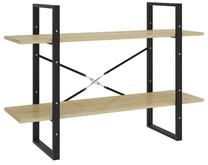 Lentyna VLX 2-Tier 806470, ąžuolo/juoda, 100 cm x 30 cm x 70 cm