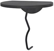 Sieninė lentyna Kalune Design Leo, antracito/juoda