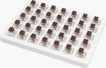 Klaviatūros dangtelis Sharkoon Kailh Box Brown switch set 35 pcs, skaidri/ruda