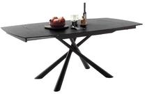 Valgomojo stalas išskleidžiamas MCakcent Nicosia, antracito/juoda, 130 - 190 cm x 100 cm x 76 cm