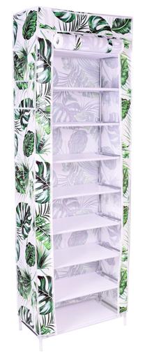 Batų spintelė Gockowiak Lea, balta/žalia, 29 cm x 57 cm x 172 cm