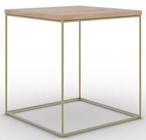 Kavos staliukas ADRK Adina, aukso/rusva, 40 cm x 40 cm x 43 cm