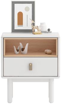 Naktinis staliukas Home4you Iris 20122, baltas, 48 cm x 40 cm x 55 cm