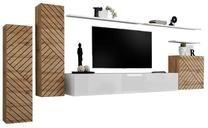 Svetainės baldų komplektas ASM Switch I, vidaus, balta/wotan ąžuolo