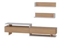 Svetainės baldų komplektas Kalune Design Ayaz, vidaus, rudas/baltas