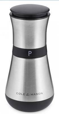 Druskos ir pipirų malūnėlis Cole and Mason, sidabro/juoda
