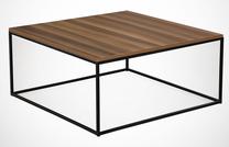 Kavos staliukas Kalune Design Poly, riešuto, 75 cm x 75 cm x 43 cm