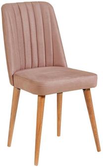 Valgomojo kėdė Kalune Design Stormi 0900 - A 869VEL5226, matinė, pušies/rožinė, 49 cm x 47 cm x 90 cm