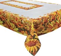 Staltiesė stačiakampė OH-244-A, geltona/oranžinė/smėlio, 130 x 170 cm