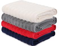 Vonios rankšluosčių rinkinys Beverly Hills Polo Club Bath Towel Set 406, balta/pilka/raudona, 140 cm x 70 cm, 4 vnt.