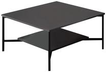 Kavos staliukas Kalune Design Black Line, antracito/juoda, 80 cm x 80 cm x 40 cm