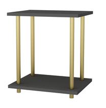 Kavos staliukas Kalune Design Bristol, antracito/aukso, 35 cm x 44.6 cm x 48.2 cm