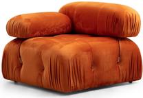 Krėslas Hanah Home Bubble L1, raudonas/oranžinis, 95 cm x 95 cm x 75 cm