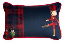 Kalėdinis dekoratyvinės pagalvėlės užvalkalas Nutcracker PSWA-161, raudona/tamsiai mėlyna, 30 cm x 45 cm