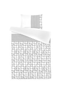 Patalynės užvalkalų komplektas Kenda Sand Kennedy 125, baltas/juodas, 155 x 220 cm