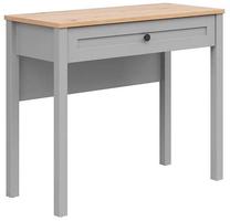 Kosmetinis staliukas Salga, ąžuolo/pilka, 90 cm x 40.5 cm x 76.5 cm