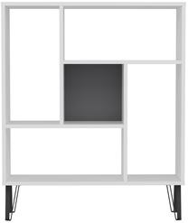 Lentyna Kalune Design Arven 935CMN1165, antracito/balta, 25 cm x 90 cm x 107.8 cm