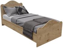 Lova viengulė Kalune Design Lefkas, 90 x 190 cm, ąžuolo, be čiužinio, su grotelėmis