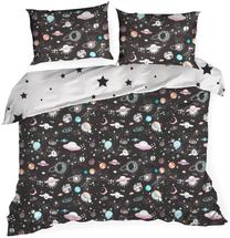 Vaikiškas patalynės užvalkalų komplektas D91 Kid 10, juoda, 160 x 200 cm