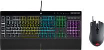 Klaviatūros ir pelės komplektas Corsair K55 RGB PRO + Harpoon RGB Pro K55, EN, juoda